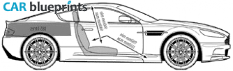 2008 Aston Martin DBS V12 Coupe blueprint