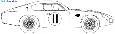 1962 Aston Martin DP212 Le Mans Coupe blueprint