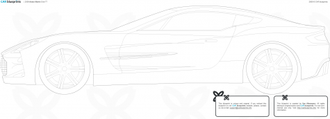 2009 Aston Martin One-77 Coupe blueprint