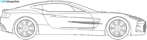 2010 Aston Martin One-77 Coupe blueprint