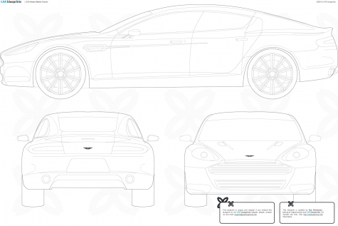 2009 Aston Martin Rapide 4-door Coupe blueprint