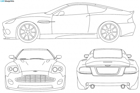 2005 Aston Martin V12 Vanquish S Coupe blueprint