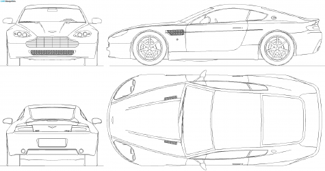 2004 Aston Martin V8 Vantage Coupe blueprint