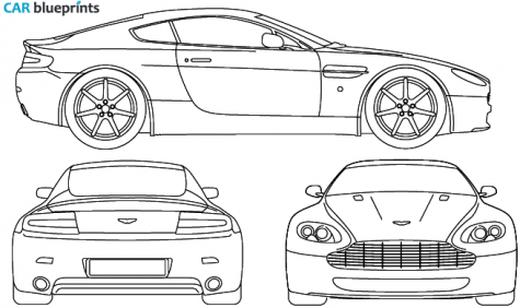 2005 Aston Martin V8 Vantage Coupe blueprint