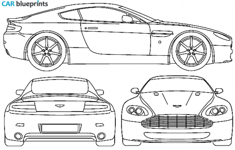 2005 Aston Martin V8 Vantage Coupe blueprint