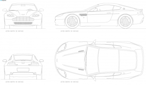 2006 Aston Martin V8 Vantage Coupe blueprint