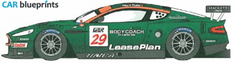 2005 Aston Martin DBR9 Le Mans Coupe blueprint