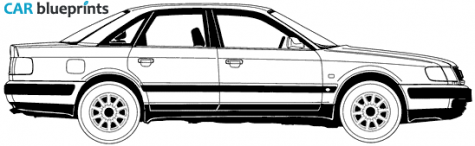 1991 Audi 100 C4 Sedan blueprint