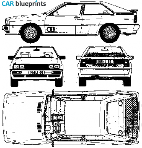 1980 Audi Quattro Coupe blueprint