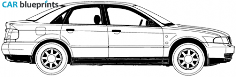 1995 Audi A4 B5 (Typ 8D) Sedan blueprint