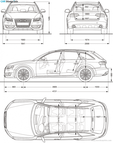 2010 Audi A4 Allroad Quattro Wagon blueprint