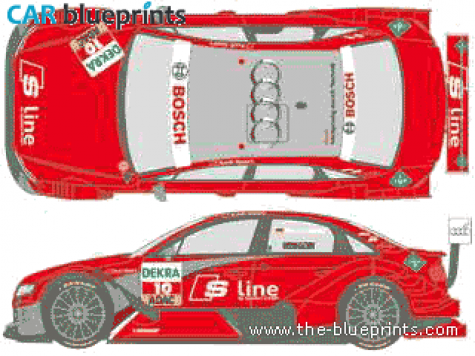 2010 Audi A4 DTM Sedan blueprint