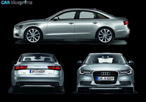 2011 Audi A6 Hybrid Sedan blueprint