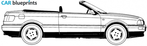 1991 Audi 80 B4 Cabriolet blueprint