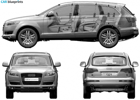 2006 Audi Q7 SUV blueprint