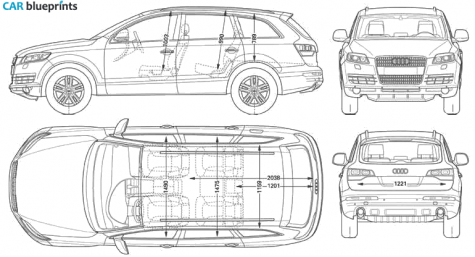 2006 Audi Q7 SUV blueprint