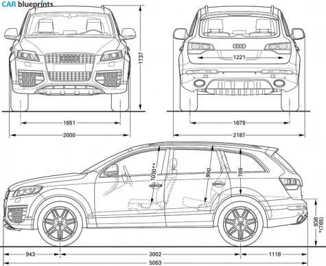 2006 Audi Q7 V12 TDI SUV blueprint