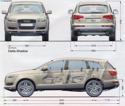 2006 Audi Q7 SUV blueprint