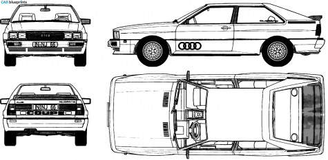 1984 Audi Quattro Hatchback blueprint