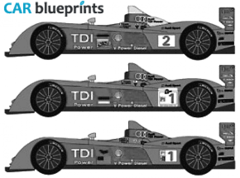 2008 Audi R10 TDi Le Mans Targa blueprint