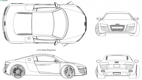 2006 Audi R8 Coupe blueprint