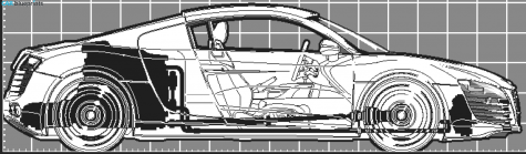 2008 Audi R8 4.2 FSI Coupe blueprint