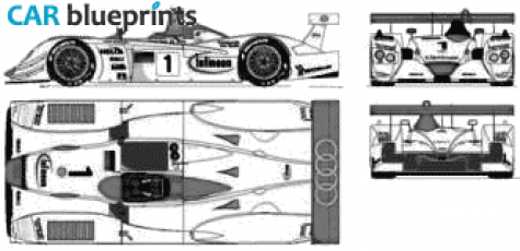 2001 Audi R8 C LM Coupe blueprint