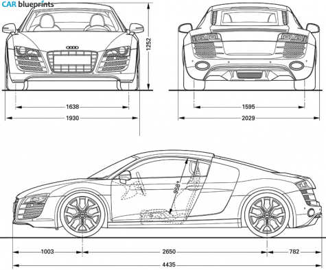 2007 Audi R8 V10 Coupe blueprint