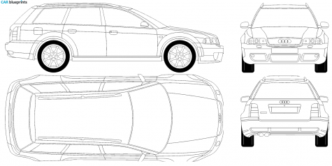 2000 Audi RS4 B5 (Typ 8D) Avant Quattro Wagon blueprint