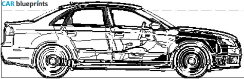 2008 Audi RS4 B7 (Typ 8E) Sedan blueprint