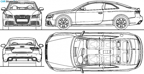 2011 Audi RS5 Coupe blueprint