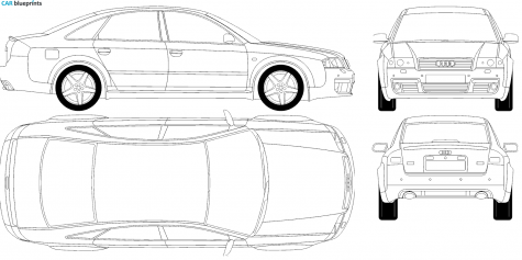 2002 Audi RS6 C5 (Typ 4B) Quattro Sedan blueprint