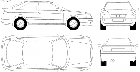 1995 Audi S2 B4 Coupe blueprint