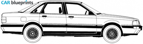 1989 Audi V8 C3 Sedan blueprint