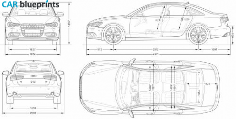 2011 Audi A6 Sedan blueprint