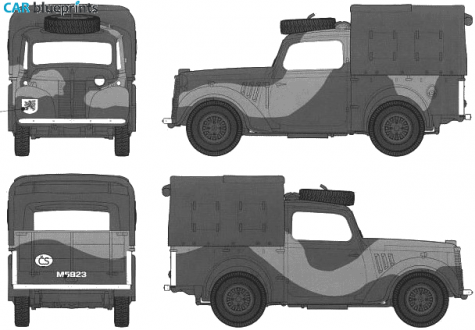 1943 Austin 10HP Light Utility Tilly Pick-up blueprint