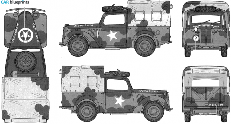 1933 Austin 10HP YG Light Utility Tilly Pick-up blueprint