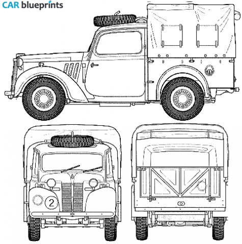 1933 Austin 10HP YG Light Utility Tilly Pick-up blueprint