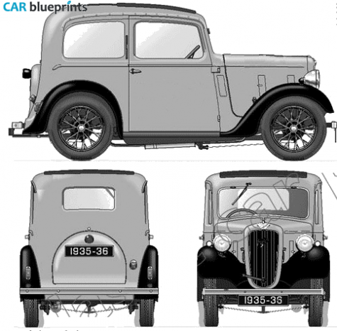 1935 Austin 7 Ruby Sedan blueprint