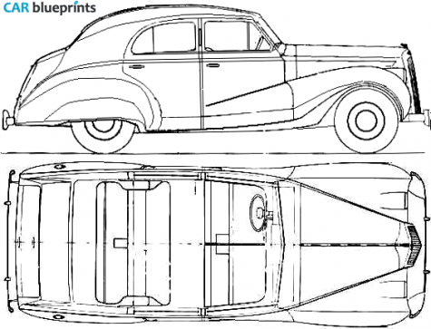 1948 Austin A125 Princess Saloon Sedan blueprint