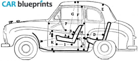 1953 Austin A30 Sedan blueprint