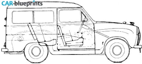 1954 Austin A30 Countryman Van blueprint