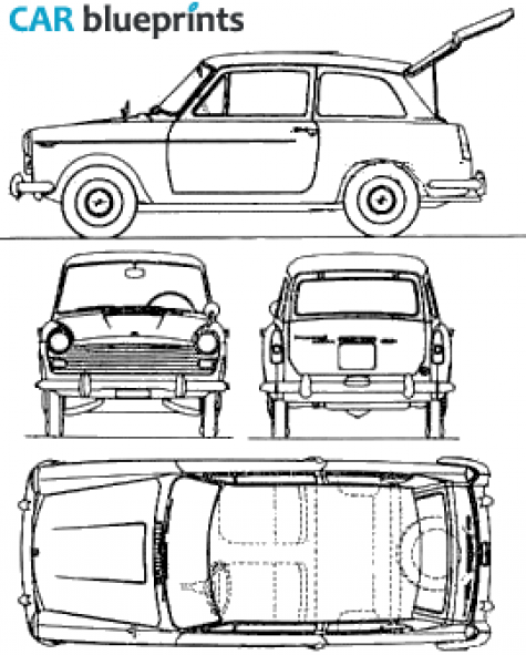 1966 Austin A40 Countryman Wagon blueprint