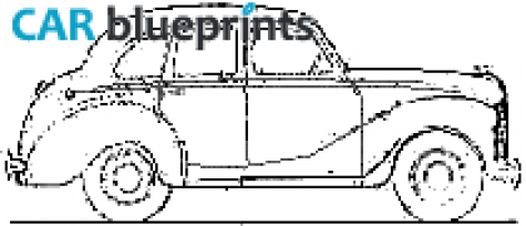 1950 Austin A40 Devon Sedan blueprint