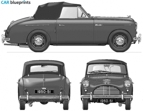 1950 Austin A40 Sport Cabriolet blueprint