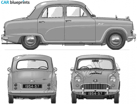 1958 Austin A50 Cambridge Sedan blueprint