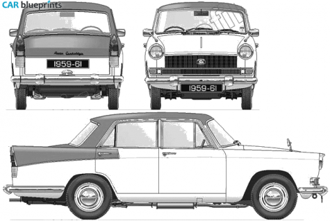 1959 Austin A55 Cambridge Mk II Farina Sedan blueprint