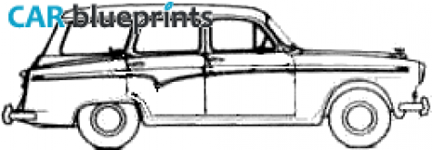 1957 Austin A95 Countryman Wagon blueprint