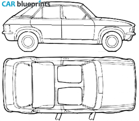 1977 Austin Allegro Sedan blueprint