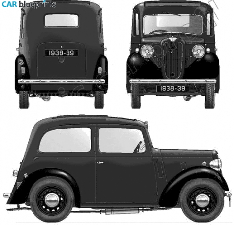 1938 Austin Big Seven Sedan blueprint